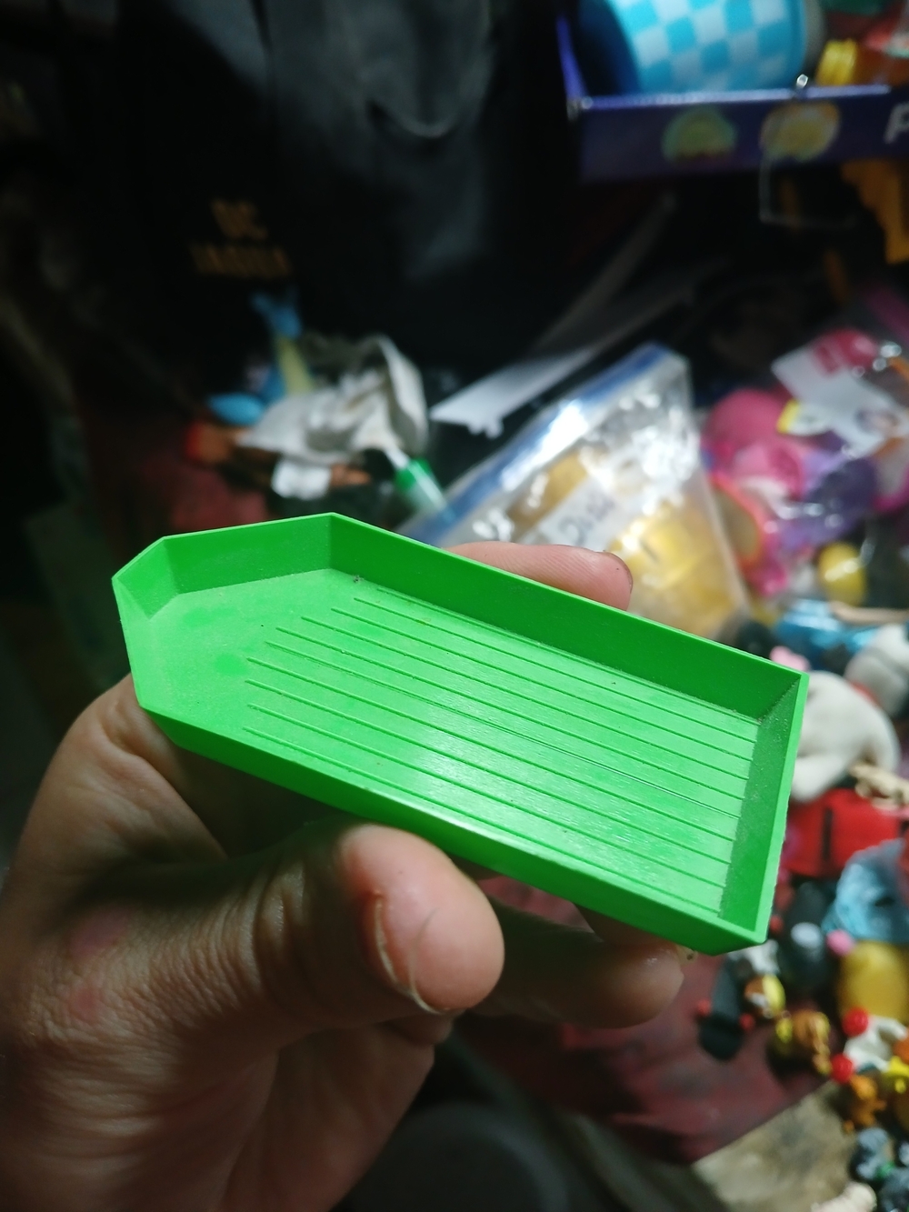Dollhouse Accessory Green Snow Sled